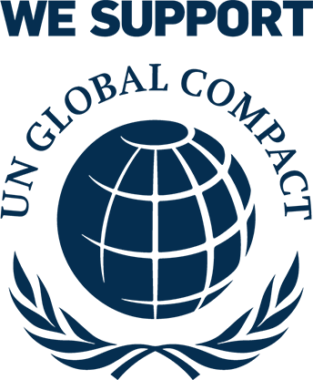 WE SUPPORT GLOBAL COMPACT ロゴ